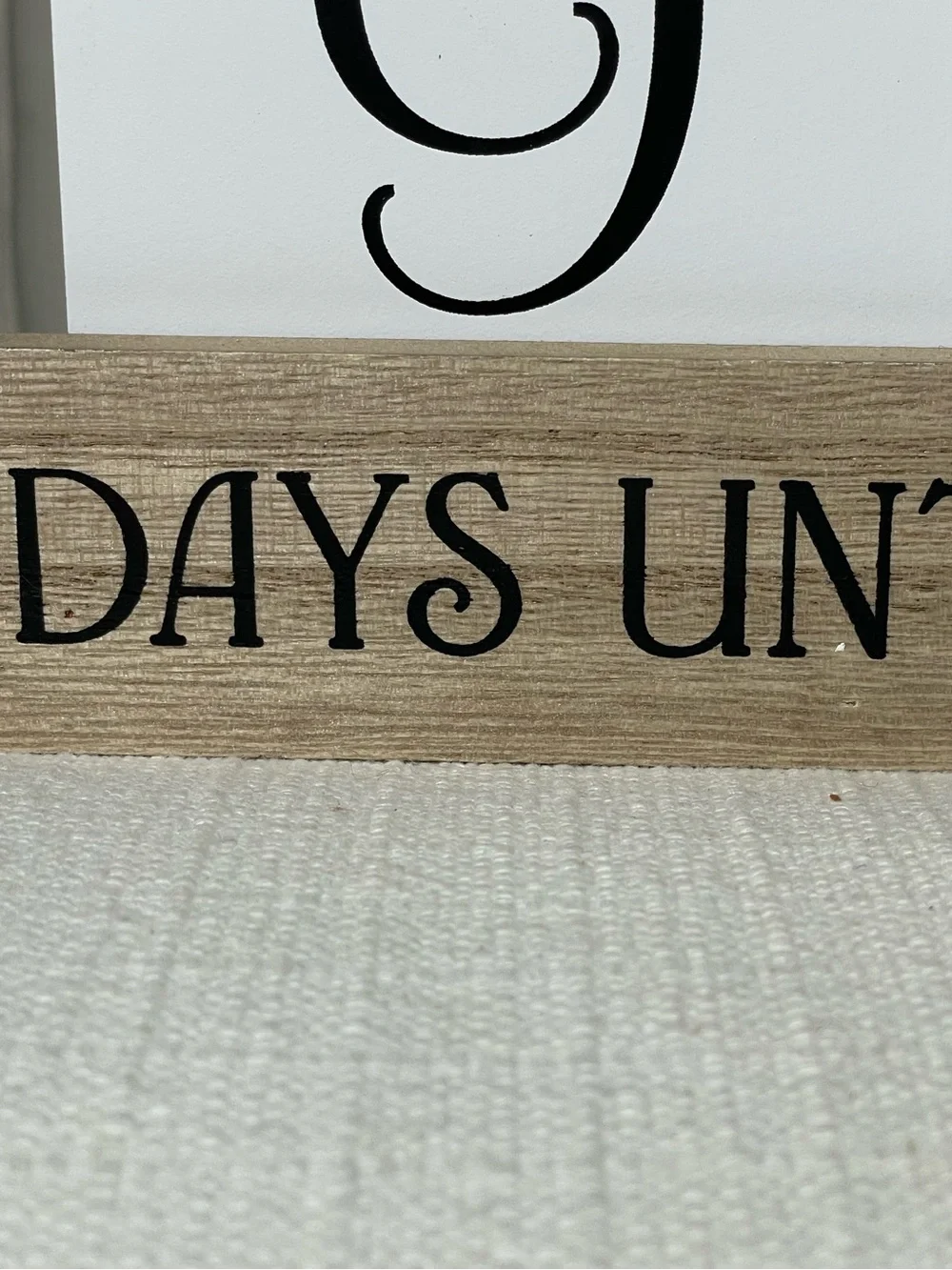 Wooden 'Days Until I Do' Wedding Countdown Blocks - White & Natural